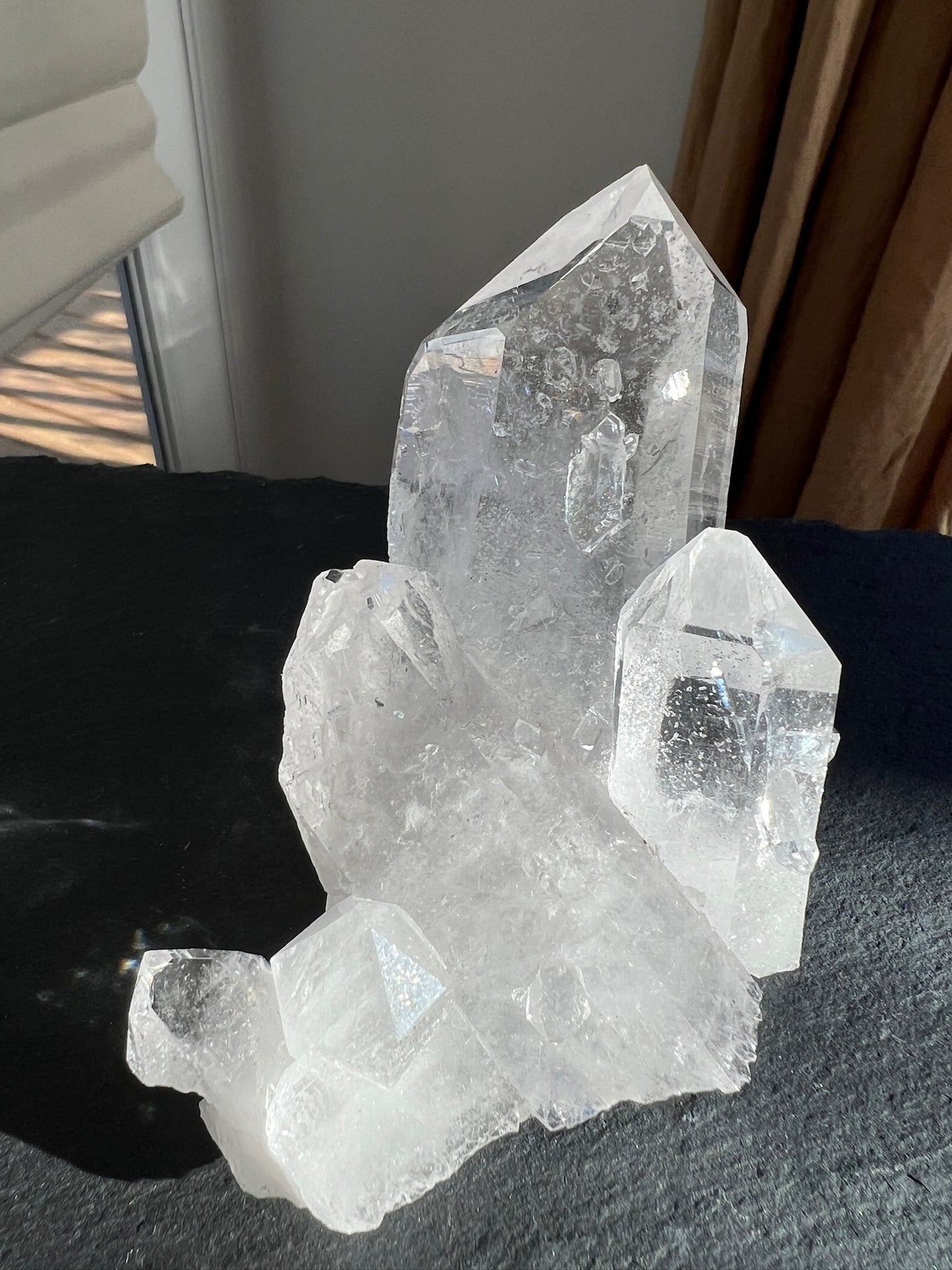 Self Standing Lemurian Quartz Cluster