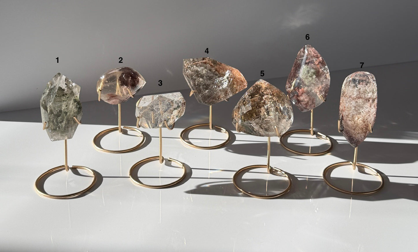 High Clarity Garden (Lodolite) Quartz on Stand