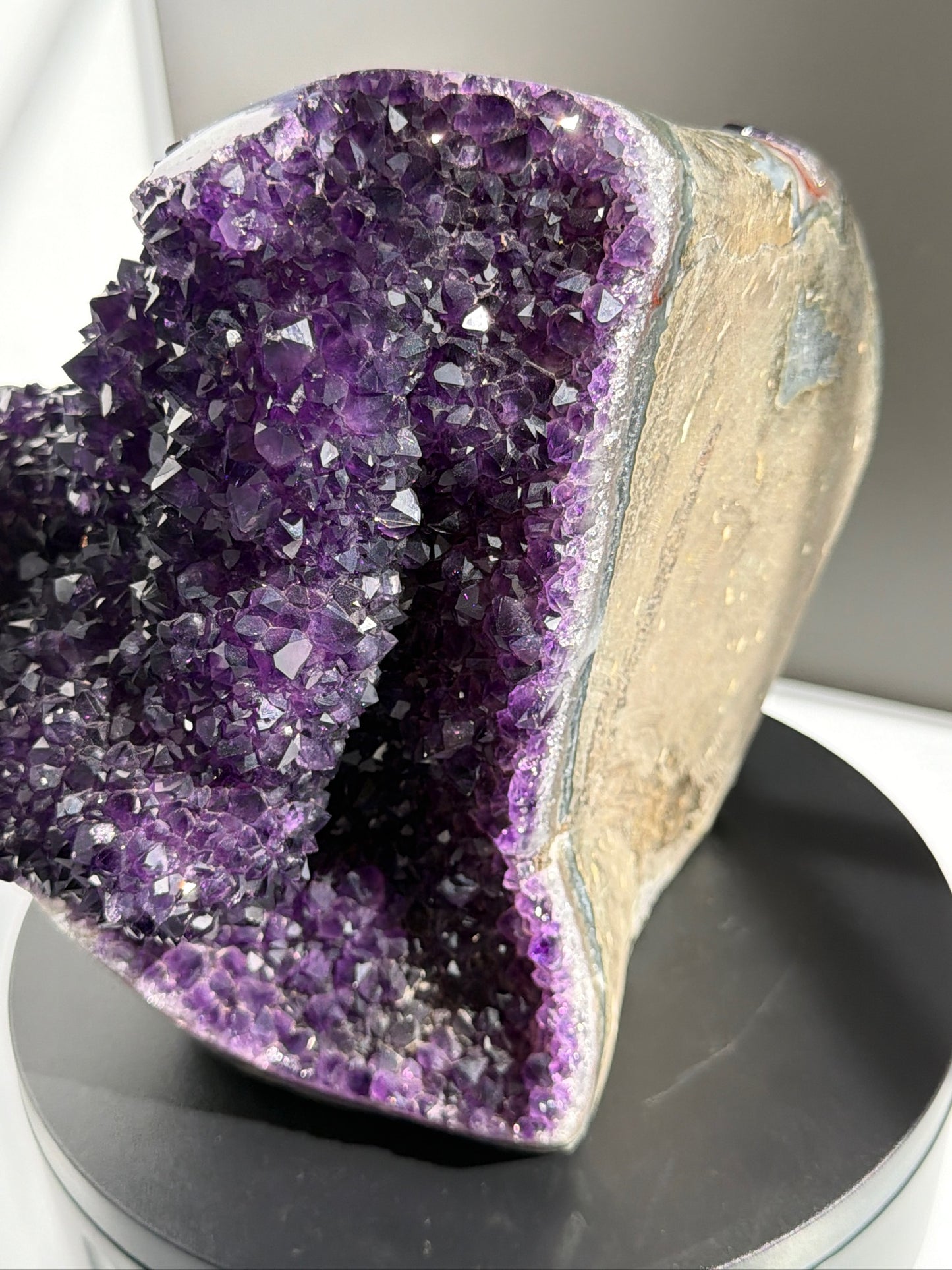 AAA XL Deep Purple Wrap-Around Amethyst Cut Base