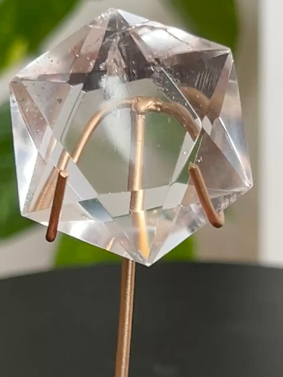 Stunning Clear Quartz Gem on Stand