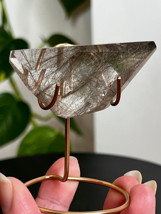Rutilated Quartz Freeform on Stand