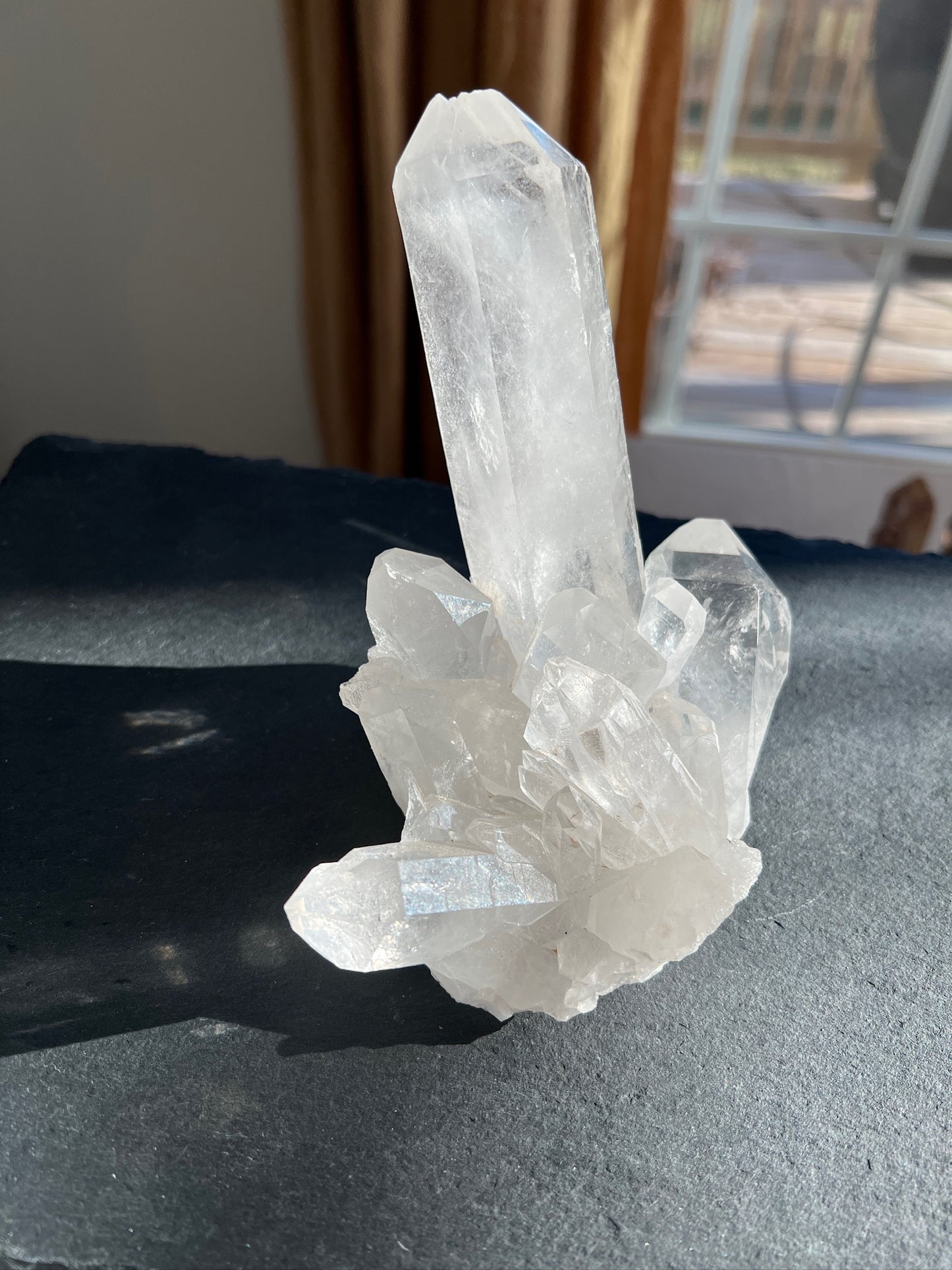 Self Standing Lemurian Quartz Cluster