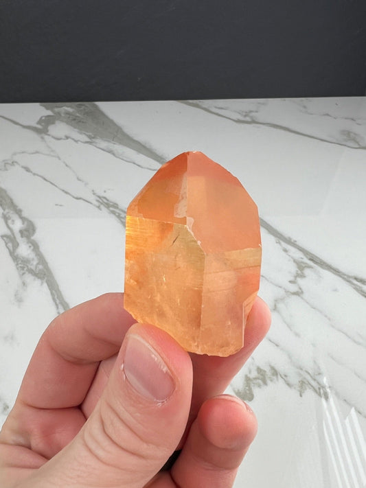 Tangerine Lemurian Quartz Point