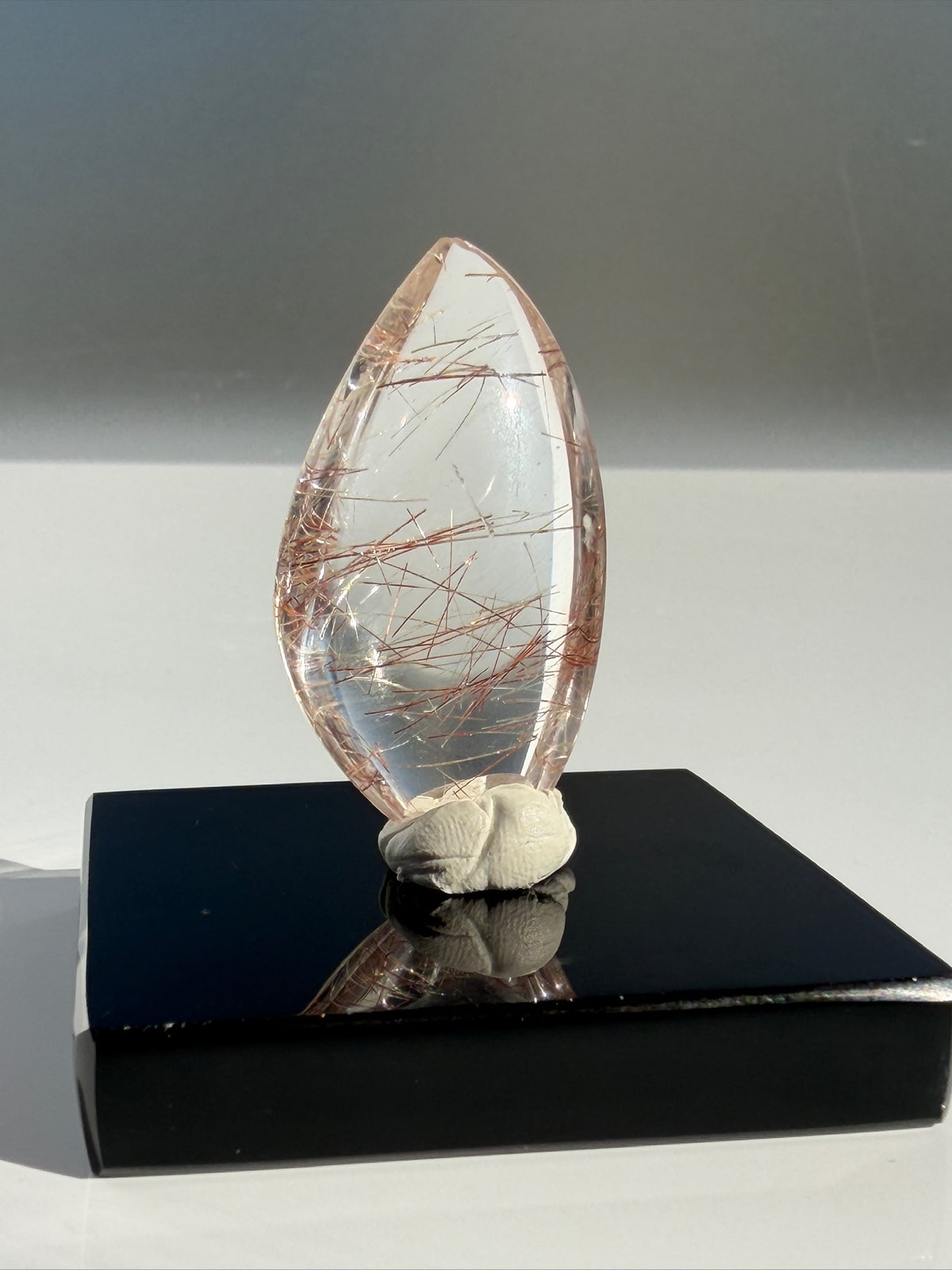 Black Obsidian Mineral Display Stand | Hand-carved from Mexico