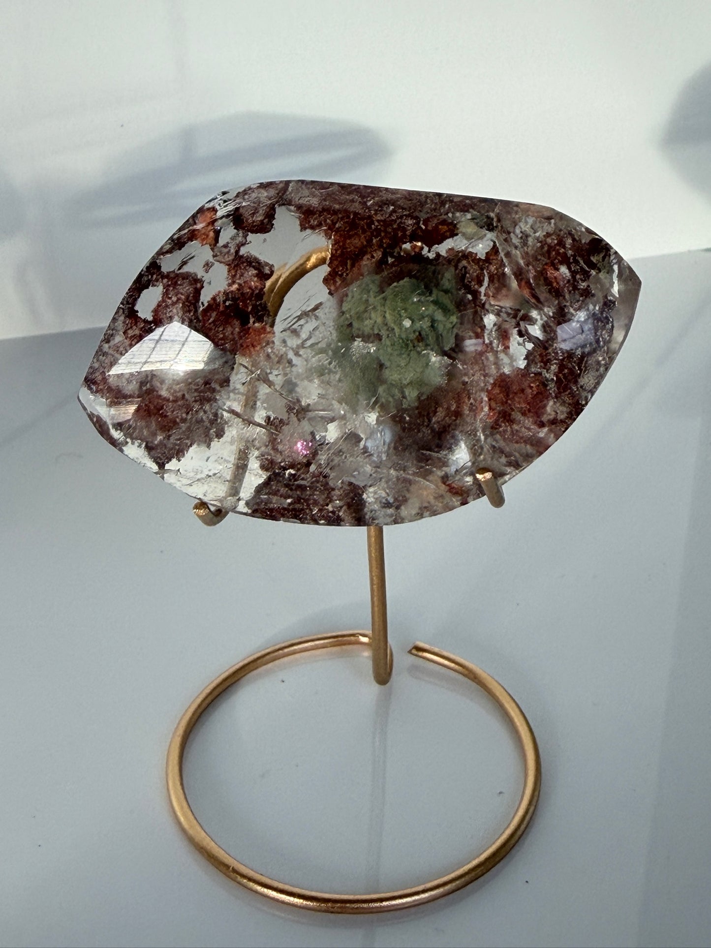 High Clarity Garden (Lodolite) Quartz on Stand