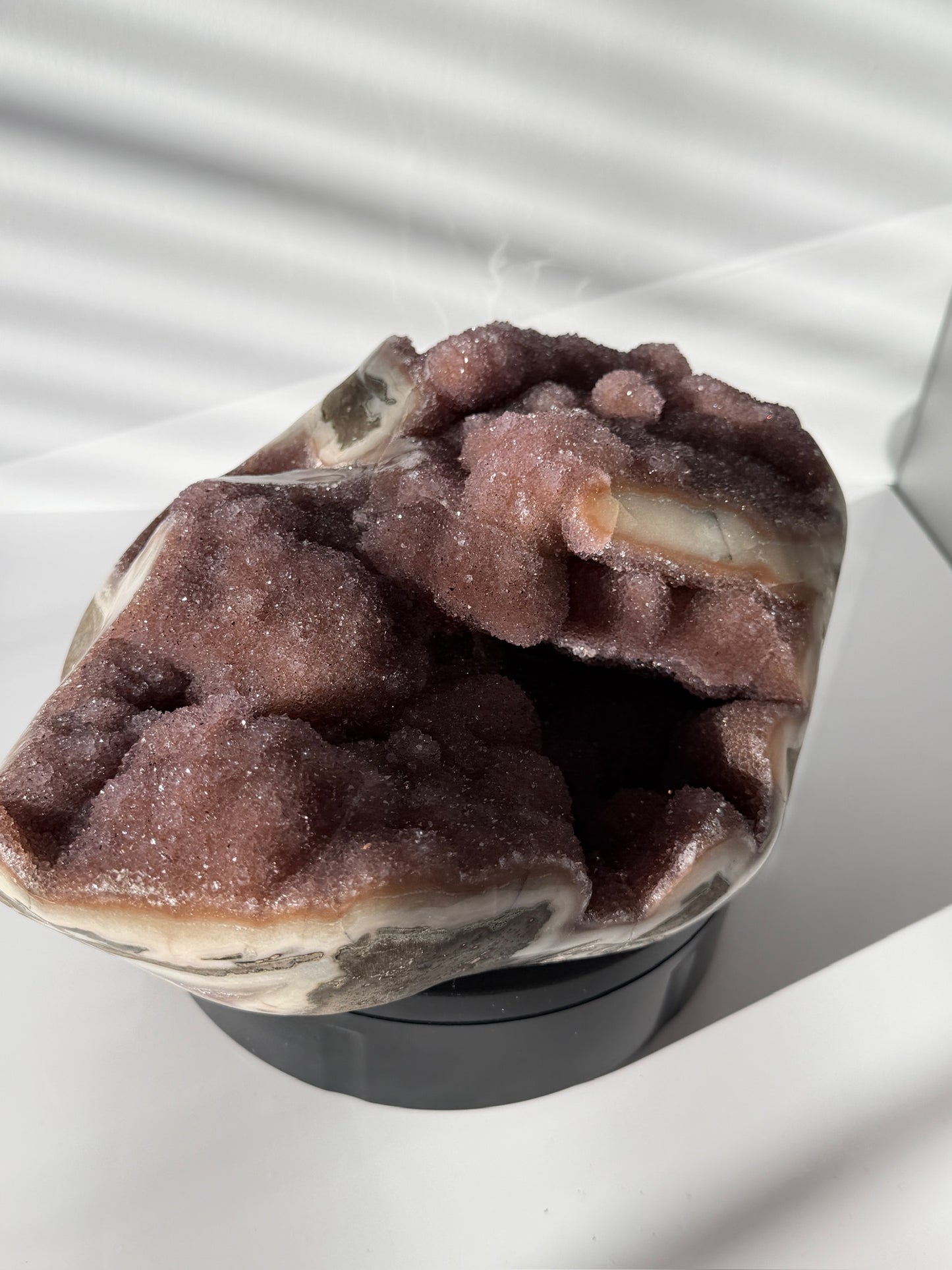 Uruguay Rainbow Pink Amethyst Druzy – Statement Geode