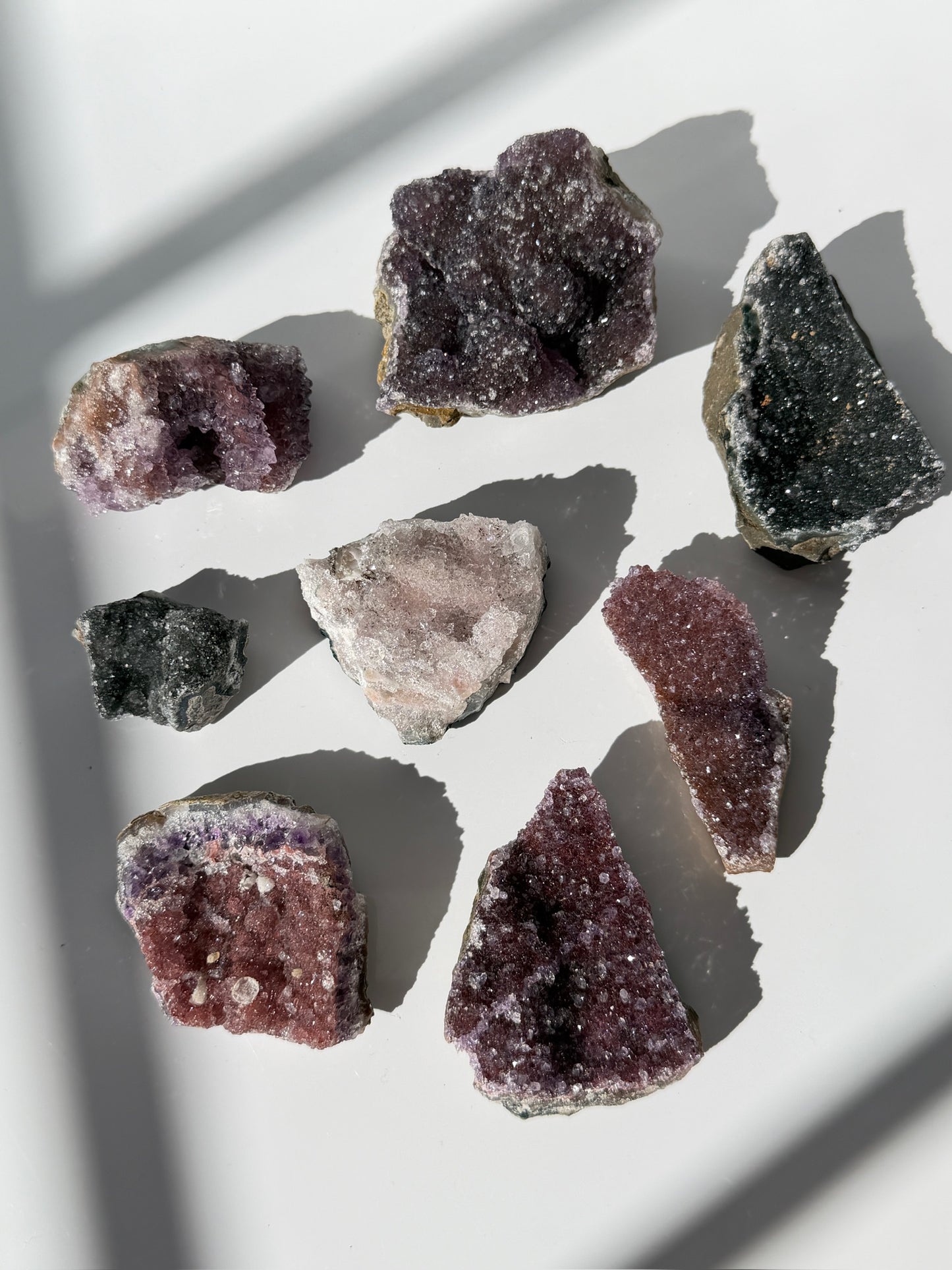 Colorful High Quality Uruguayan Rainbow Amethyst - Variety Lot 1
