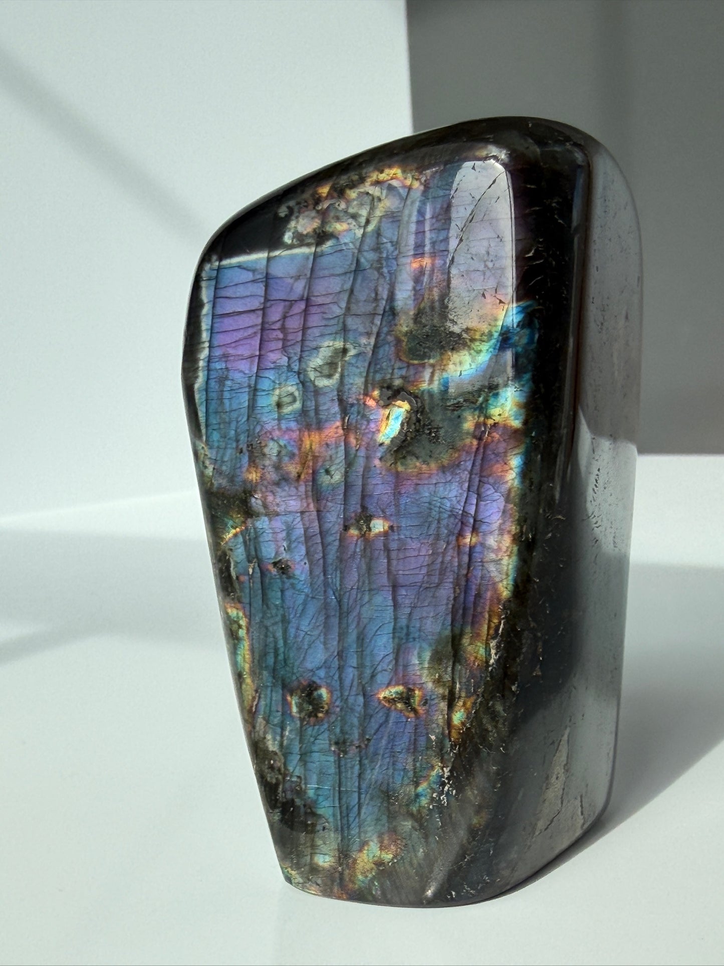 Silvery Blue-Violet Labradorite Freeform