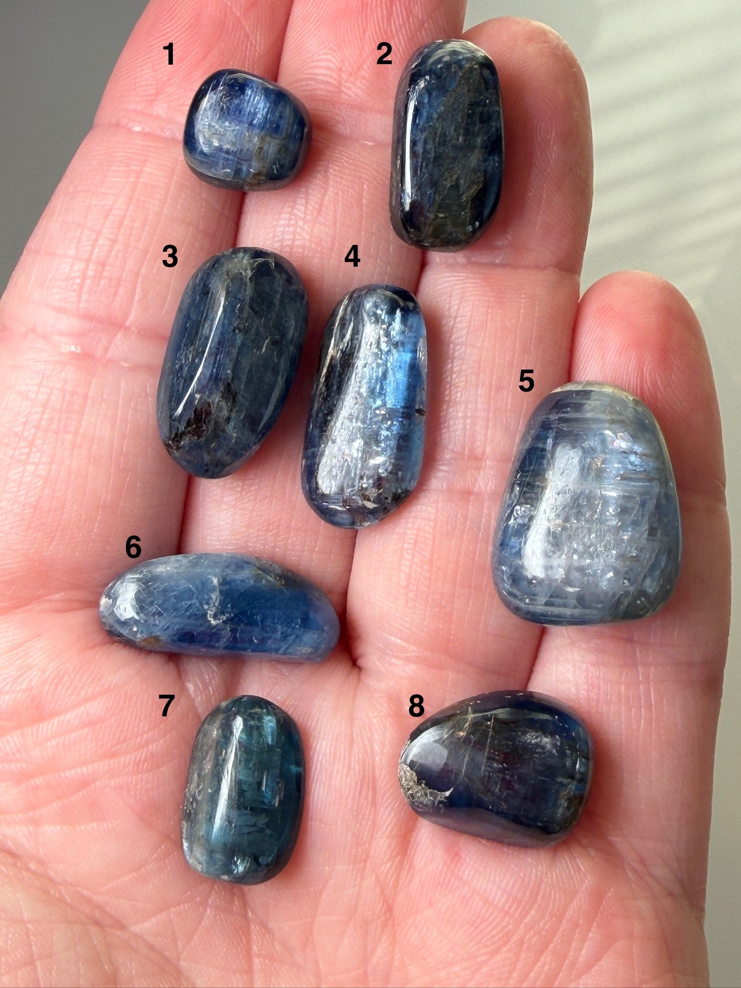 Blue Kyanite Polished Gems - Nepal