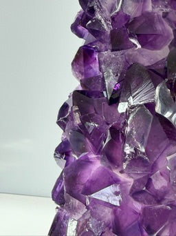 Large Deep Jelly Purple Uruguay Amethyst Agate on Stand