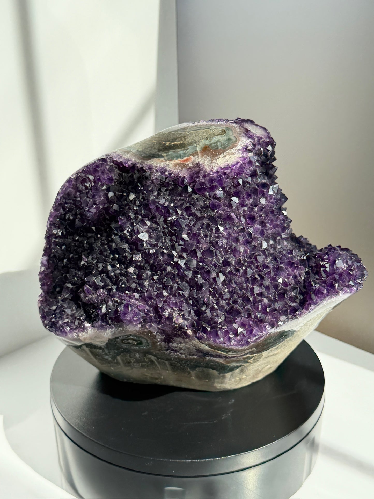 AAA XL Deep Purple Wrap-Around Amethyst Cut Base