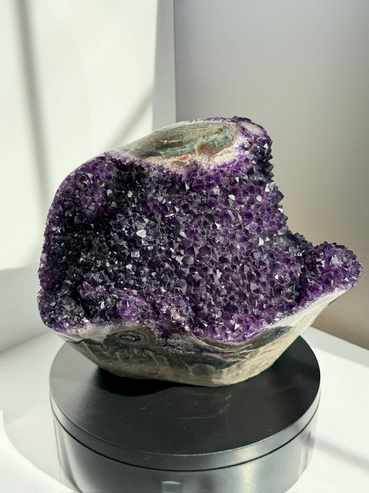 AAA XL Deep Purple Wrap-Around Amethyst Cut Base