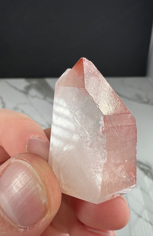 Pink Scarlet Lemurian Quartz Mini Tower