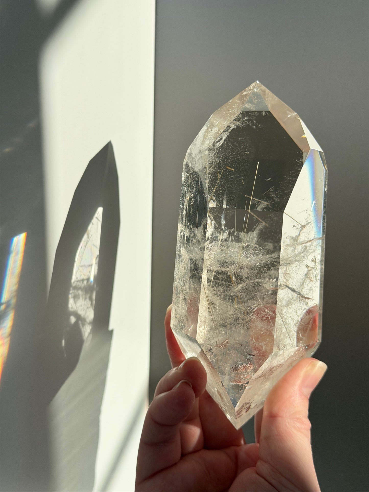 Golden Rutile Double-Terminated Quartz