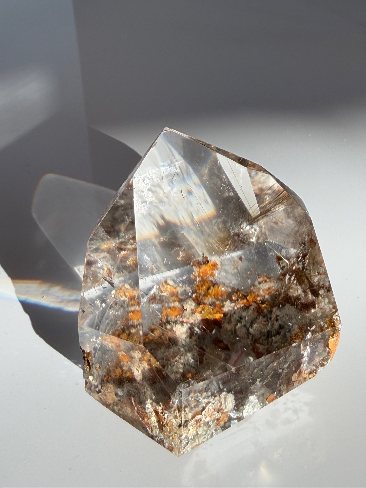 Golden & Silver Rutilated Quartz with Lodolite Freeform