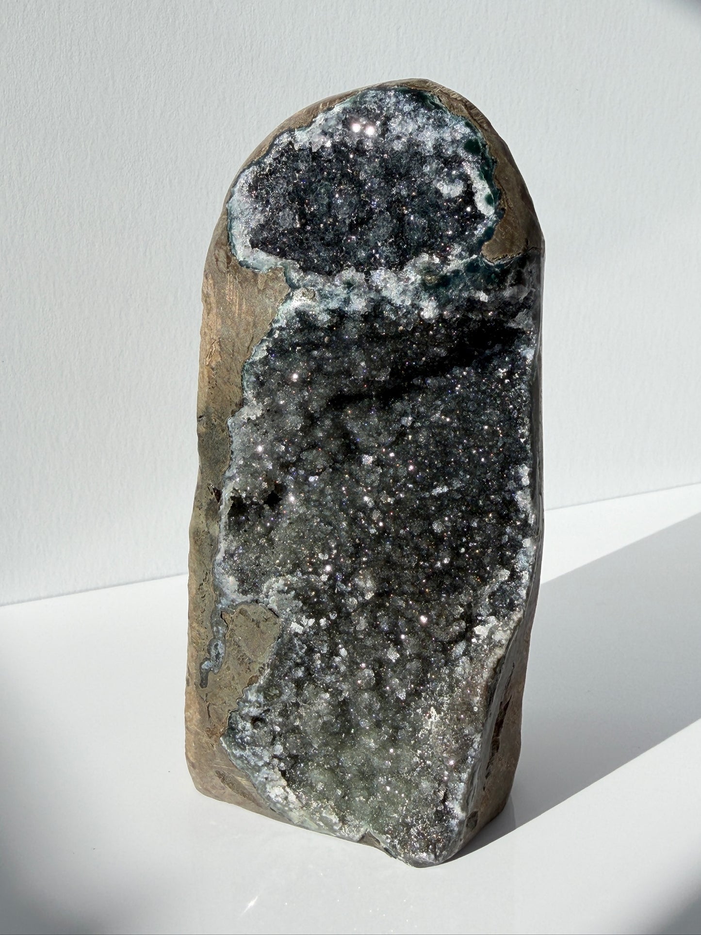 Snowy Black Galaxy Amethyst