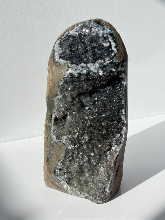 Snowy Black Galaxy Amethyst