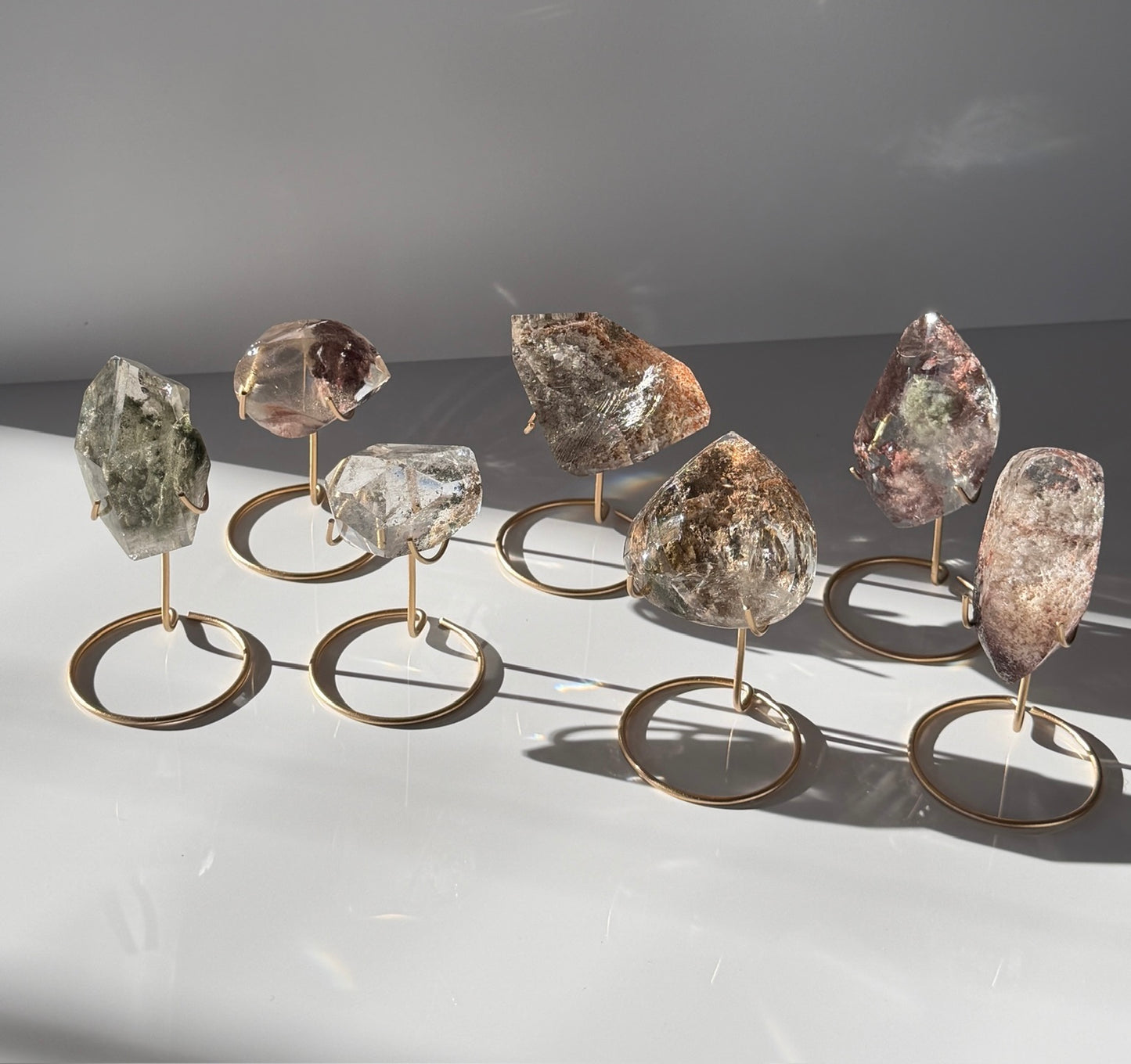 High Clarity Garden (Lodolite) Quartz on Stand