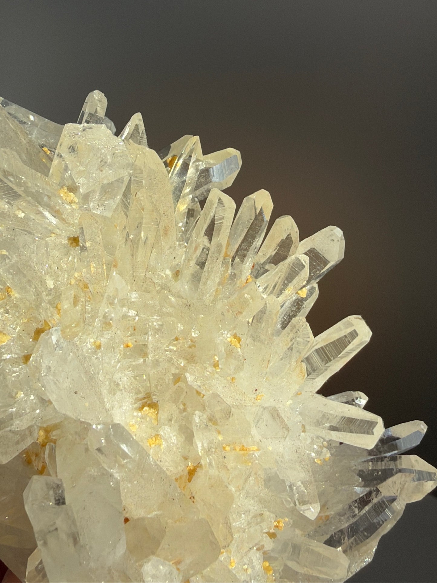 Golden “Starburst” Colombian Lemurian Quartz Cluster