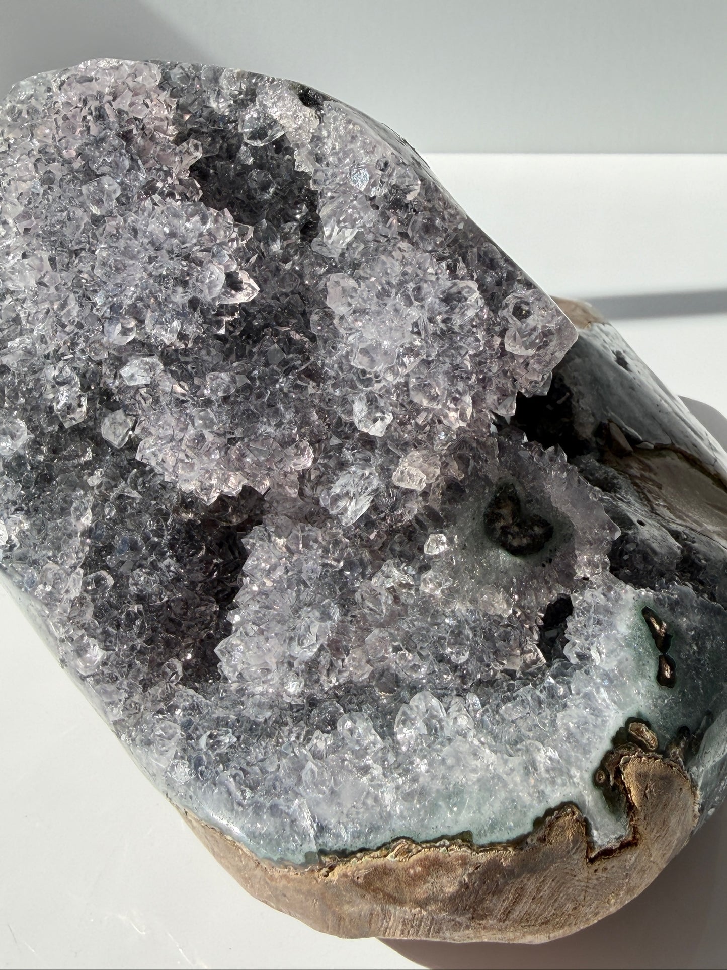 Bi-Color Green & Lilac-Gray Amethyst Free Form - One-of-a-kind