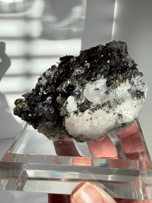 High Grade Pyrite, Sphalerite with Needle Quartz