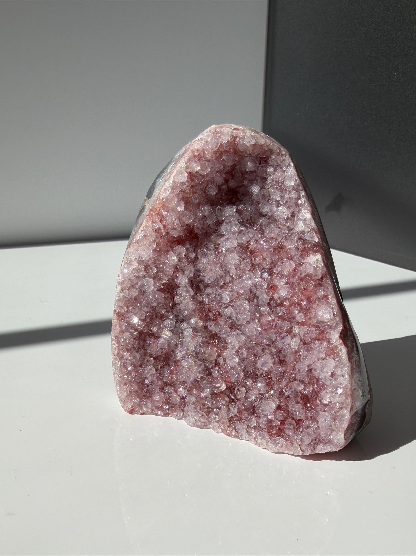 Uncommon Pink & Red Amethyst Cutbase