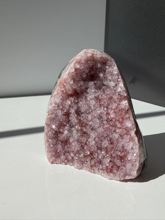 Uncommon Pink & Red Amethyst Cutbase