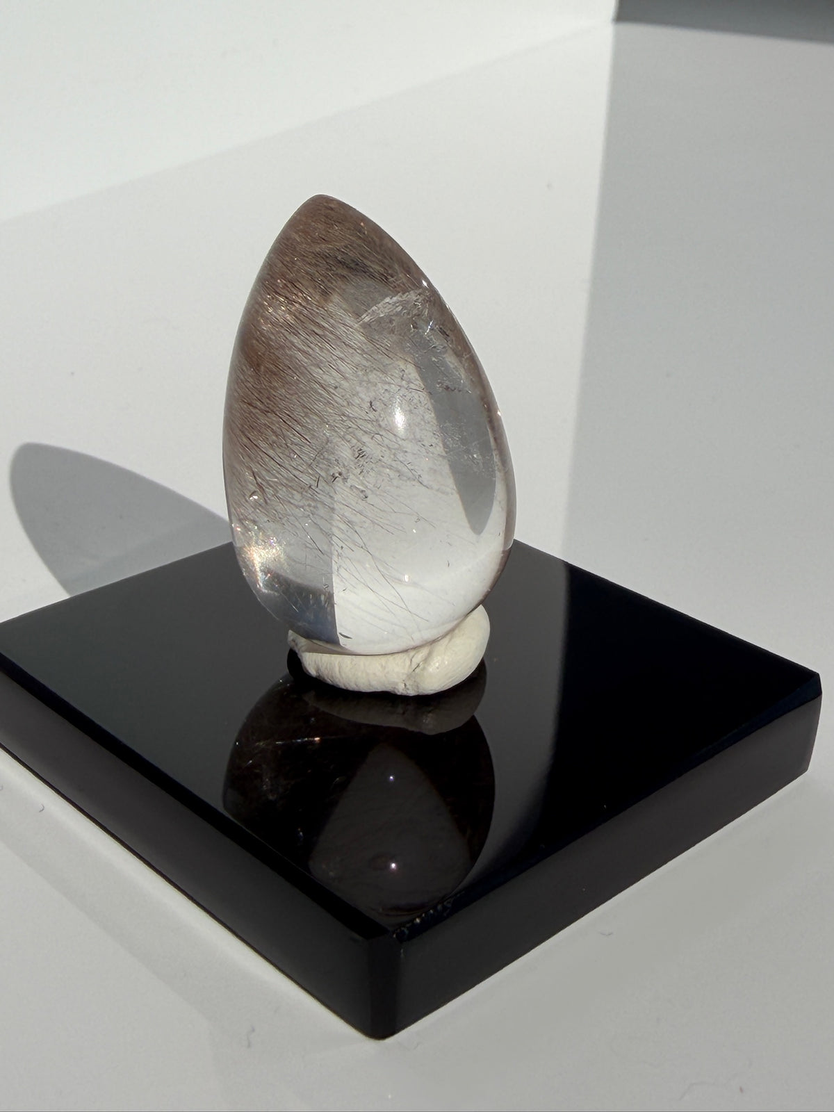 Black Obsidian Mineral Display Stand | Hand-carved from Mexico