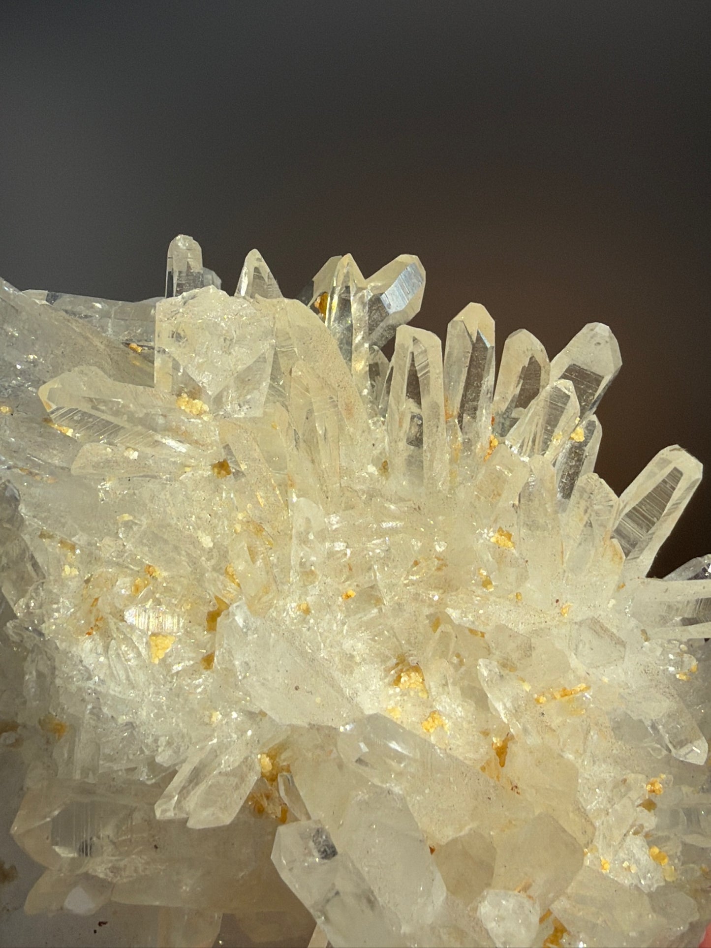 Golden “Starburst” Colombian Lemurian Quartz Cluster