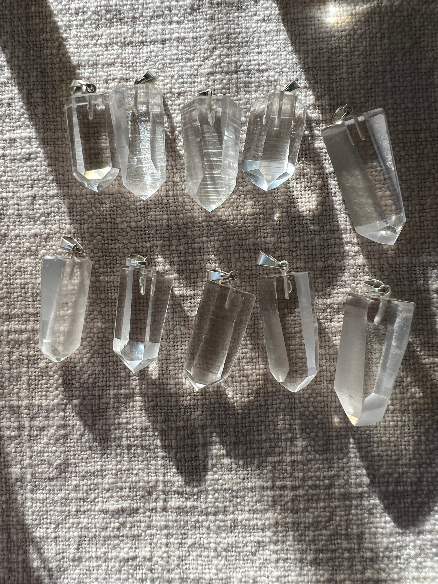 Mini Tower Lemurian Quartz Pendant