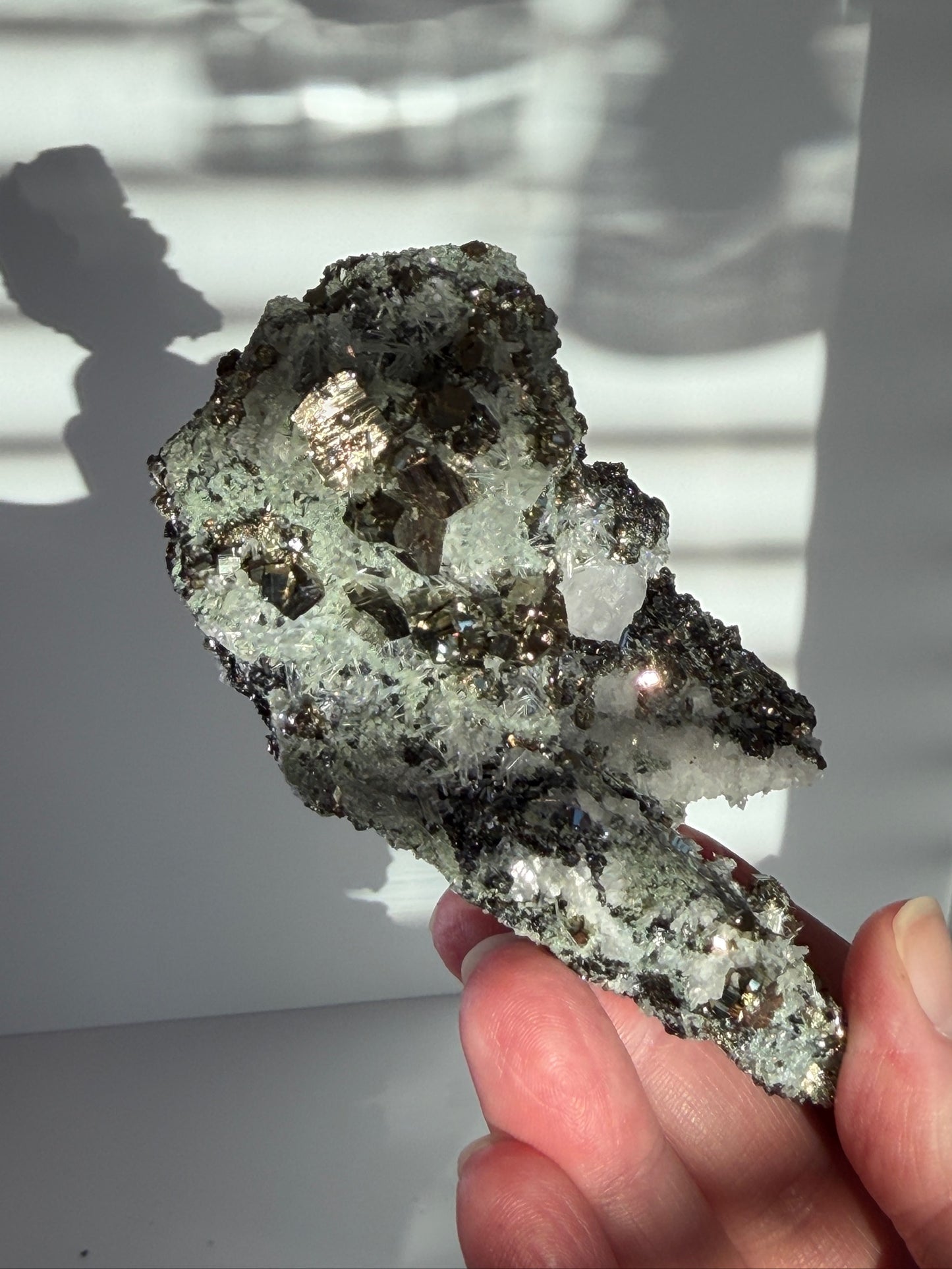 High Grade Pyrite, Sphalerite with Needle Quartz