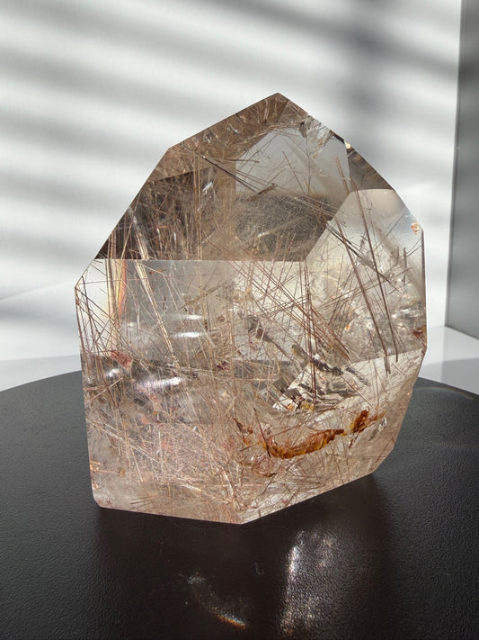 Silver, Copper, Black & Gold Rutilated Quartz Freeform
