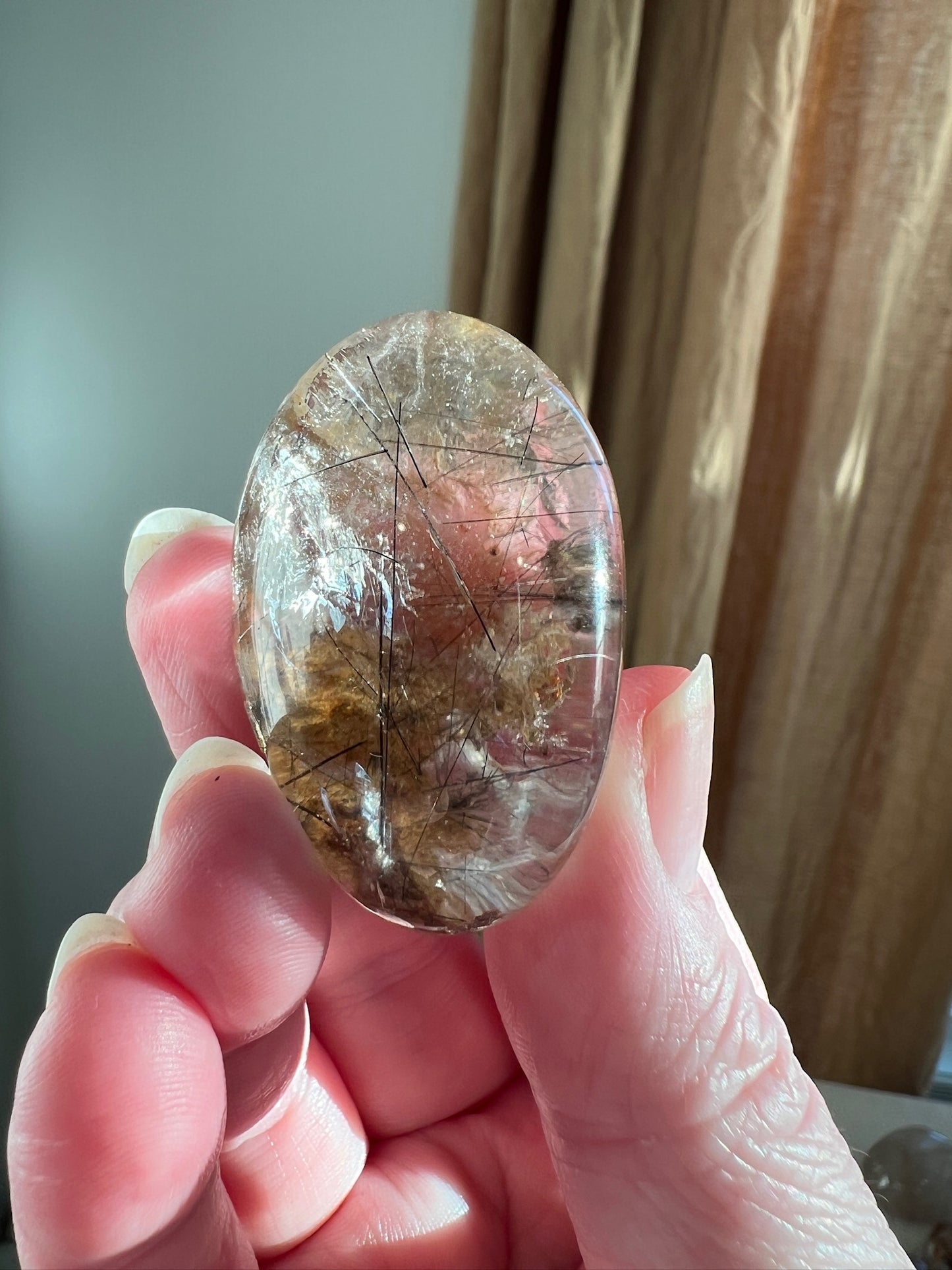 Rutilated Garden Quartz Lens