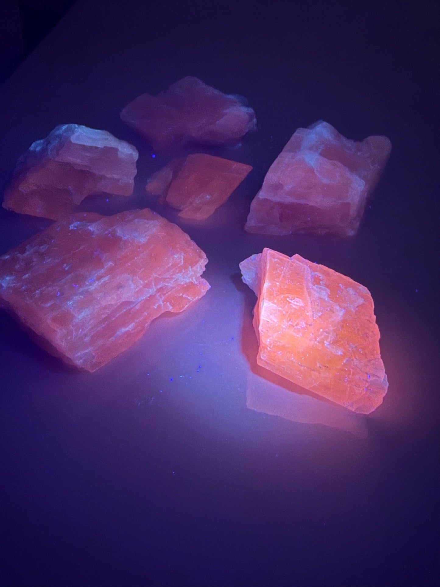 Raw Pink Kunzite - UV Reactive!
