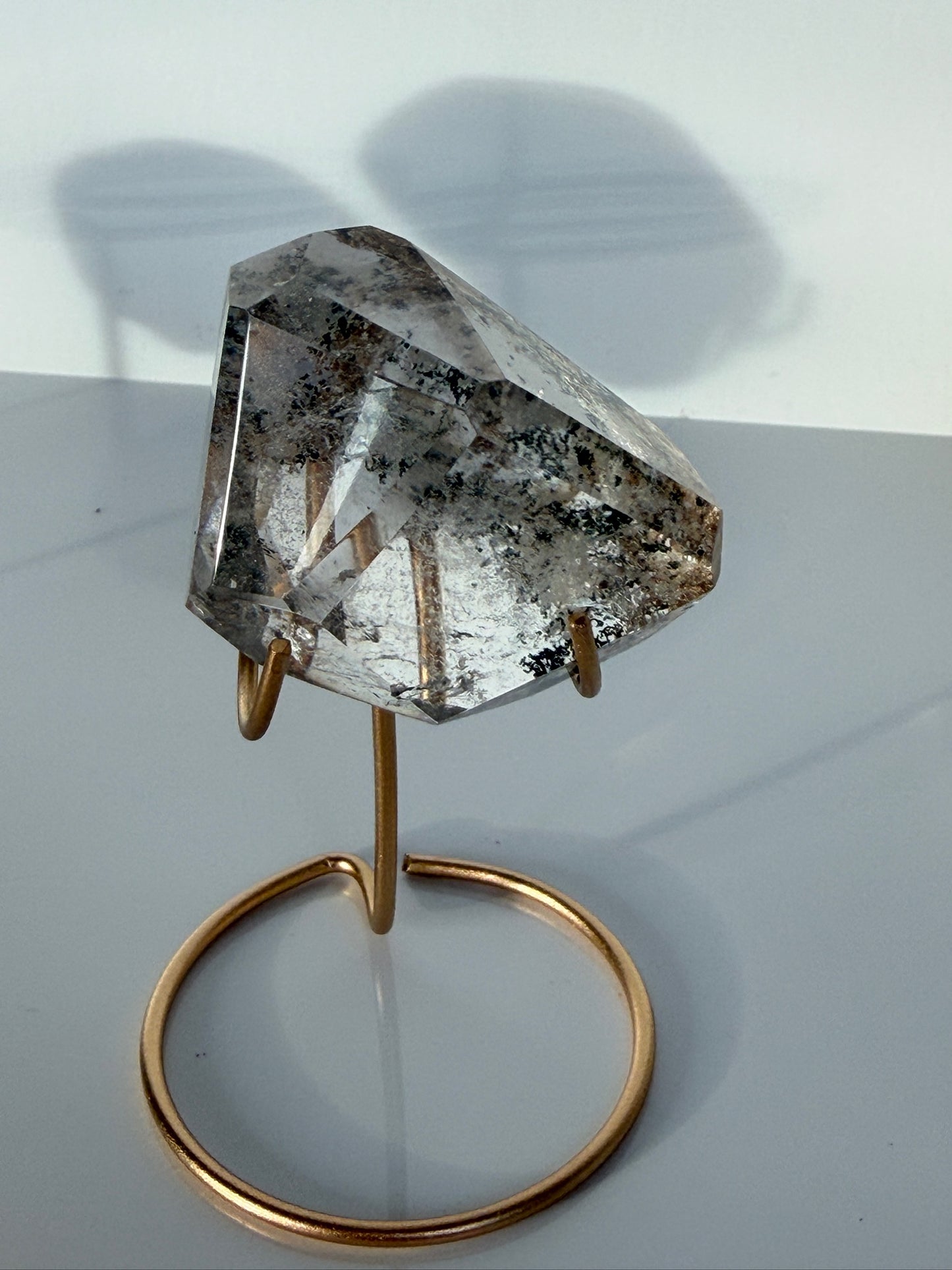 High Clarity Garden (Lodolite) Quartz on Stand