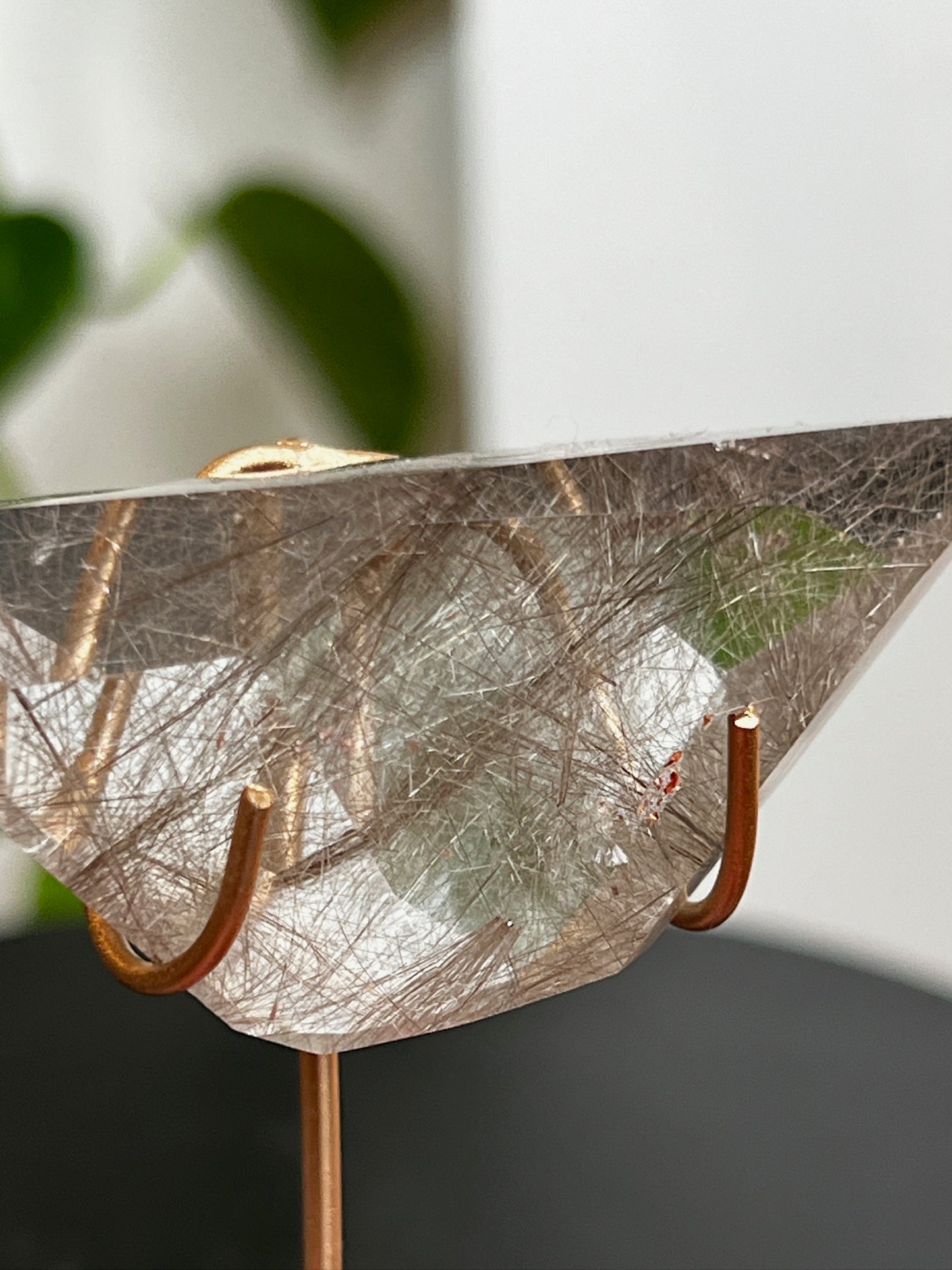 Rutilated Quartz Freeform on Stand