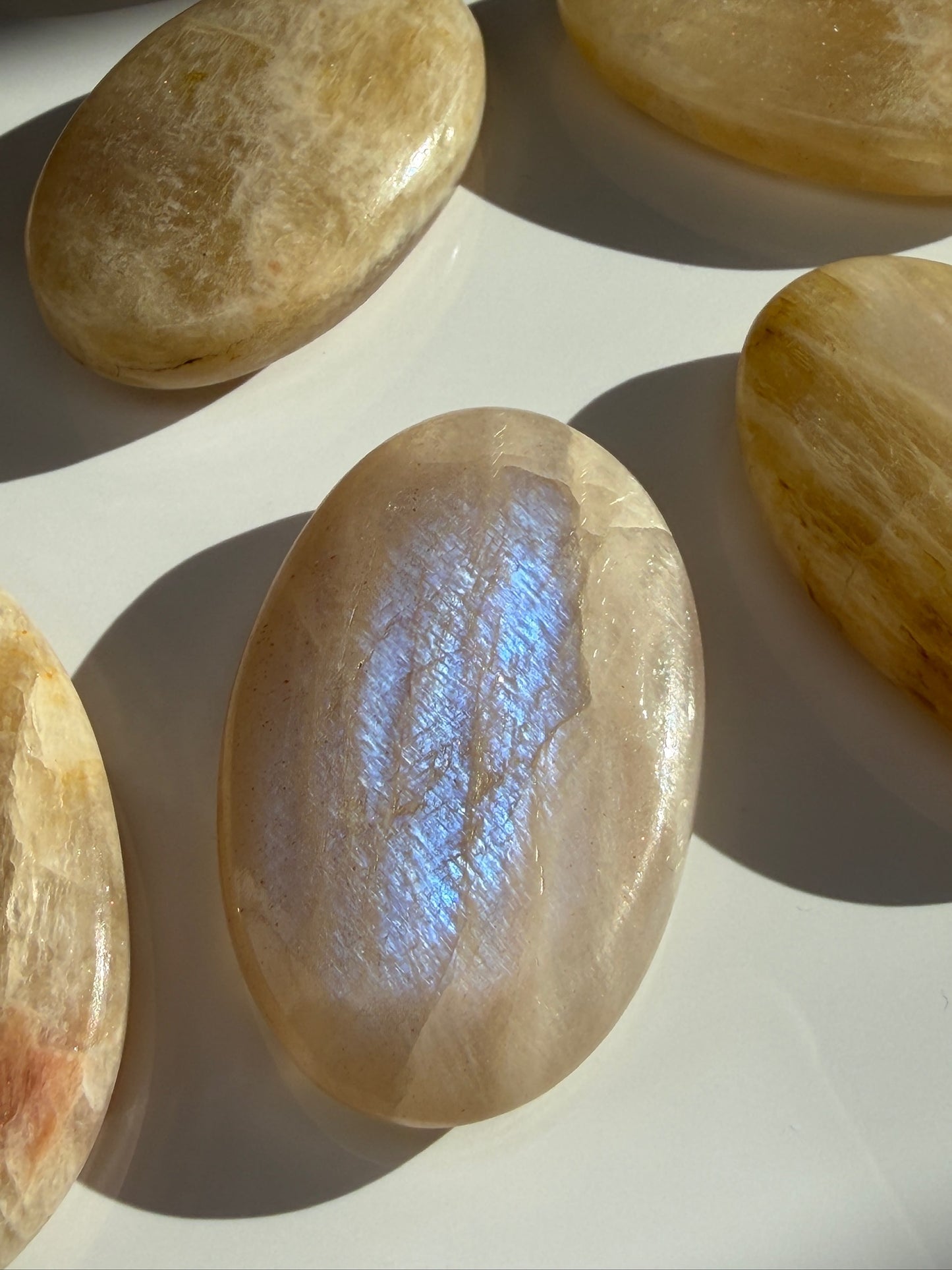 High Grade Flashy Moonstone Palms