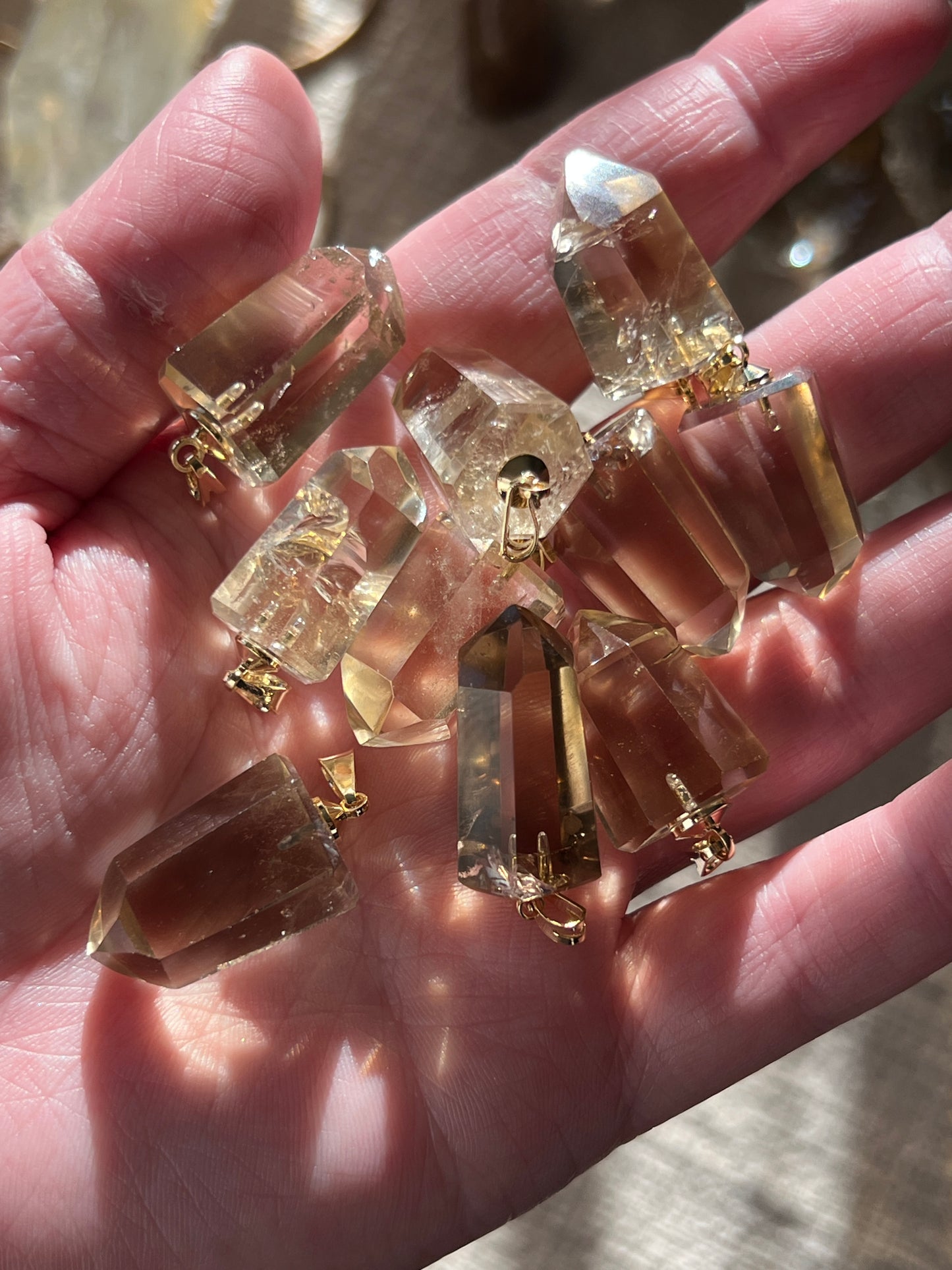 Mini Tower Citrine Pendant