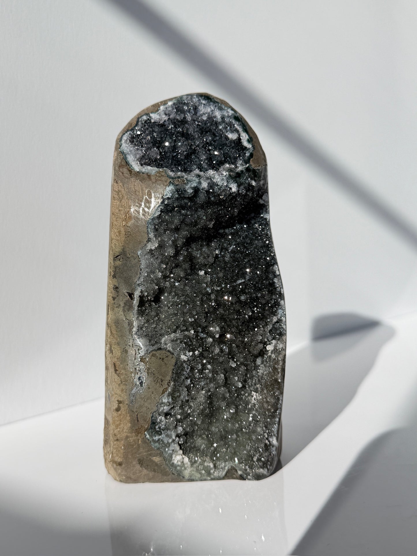 Snowy Black Galaxy Amethyst
