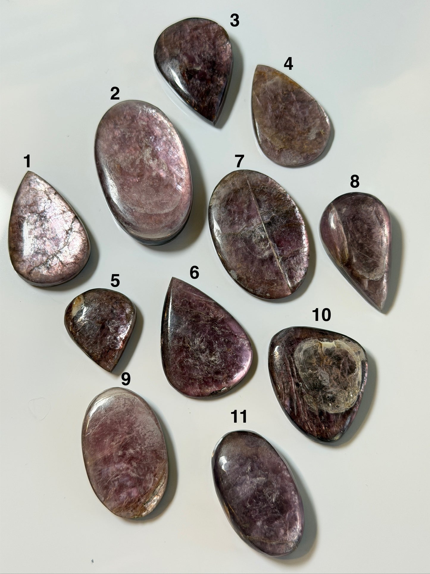 Lilac Lepidolite Cabochons