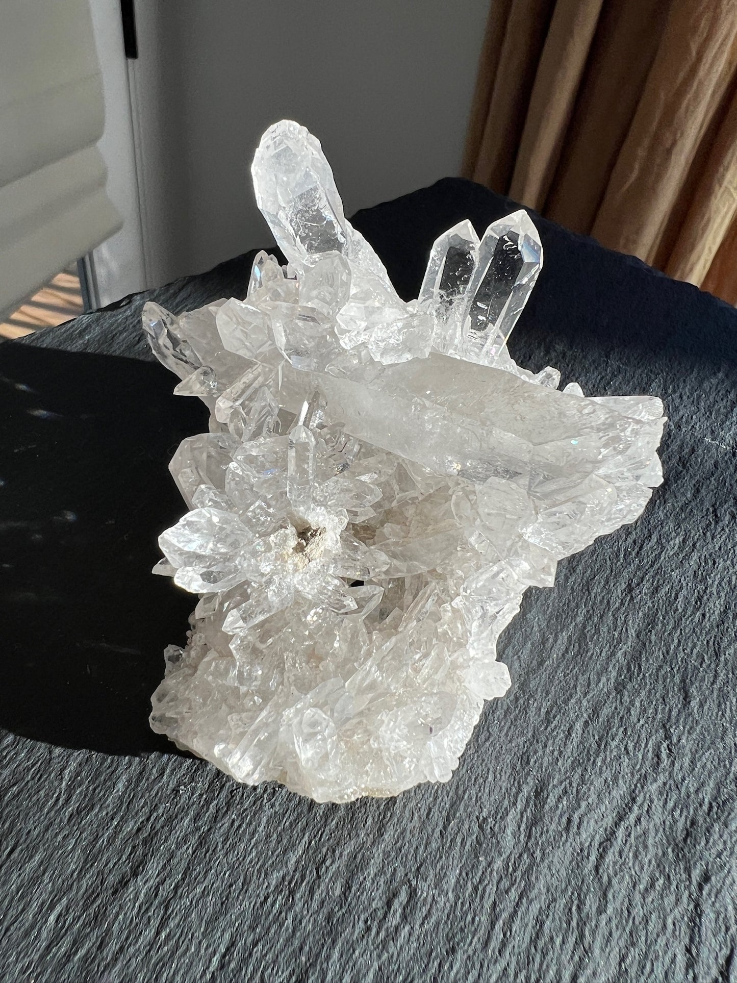 Lemurian Quartz Cluster on Chlorite Plate