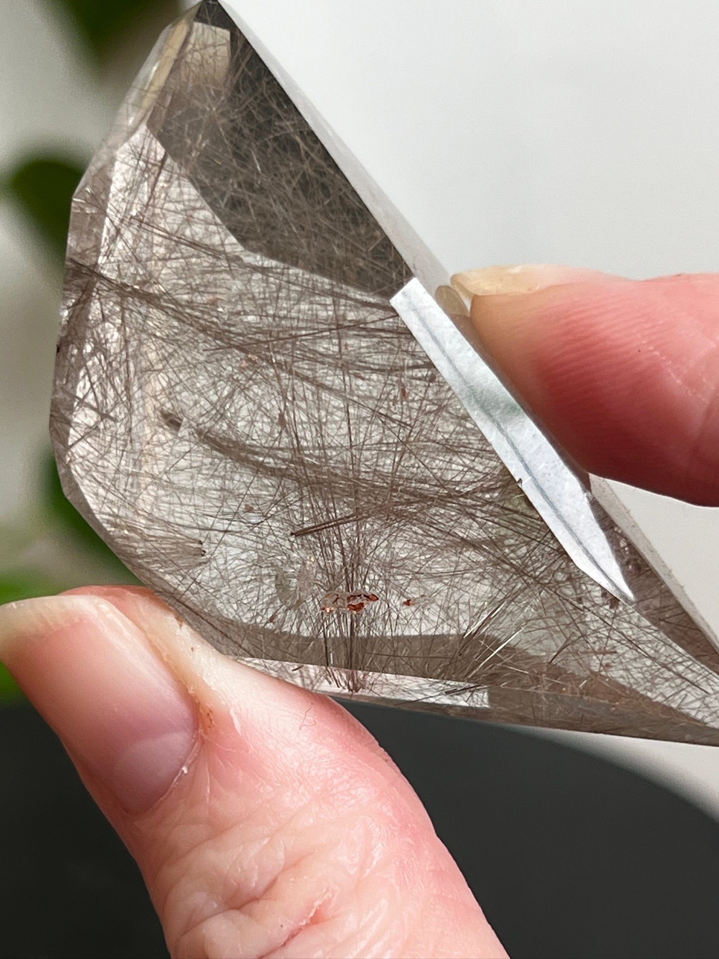 Rutilated Quartz Freeform on Stand