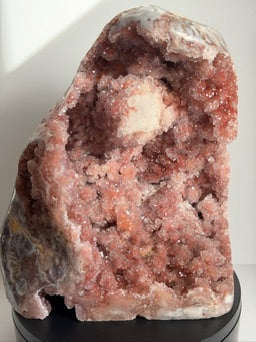 Unique Pink & Red Amethyst Cut Base Statement Piece with Huge Stalactite Formation