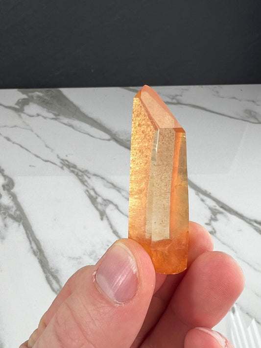 Tangerine Lemurian Quartz Point