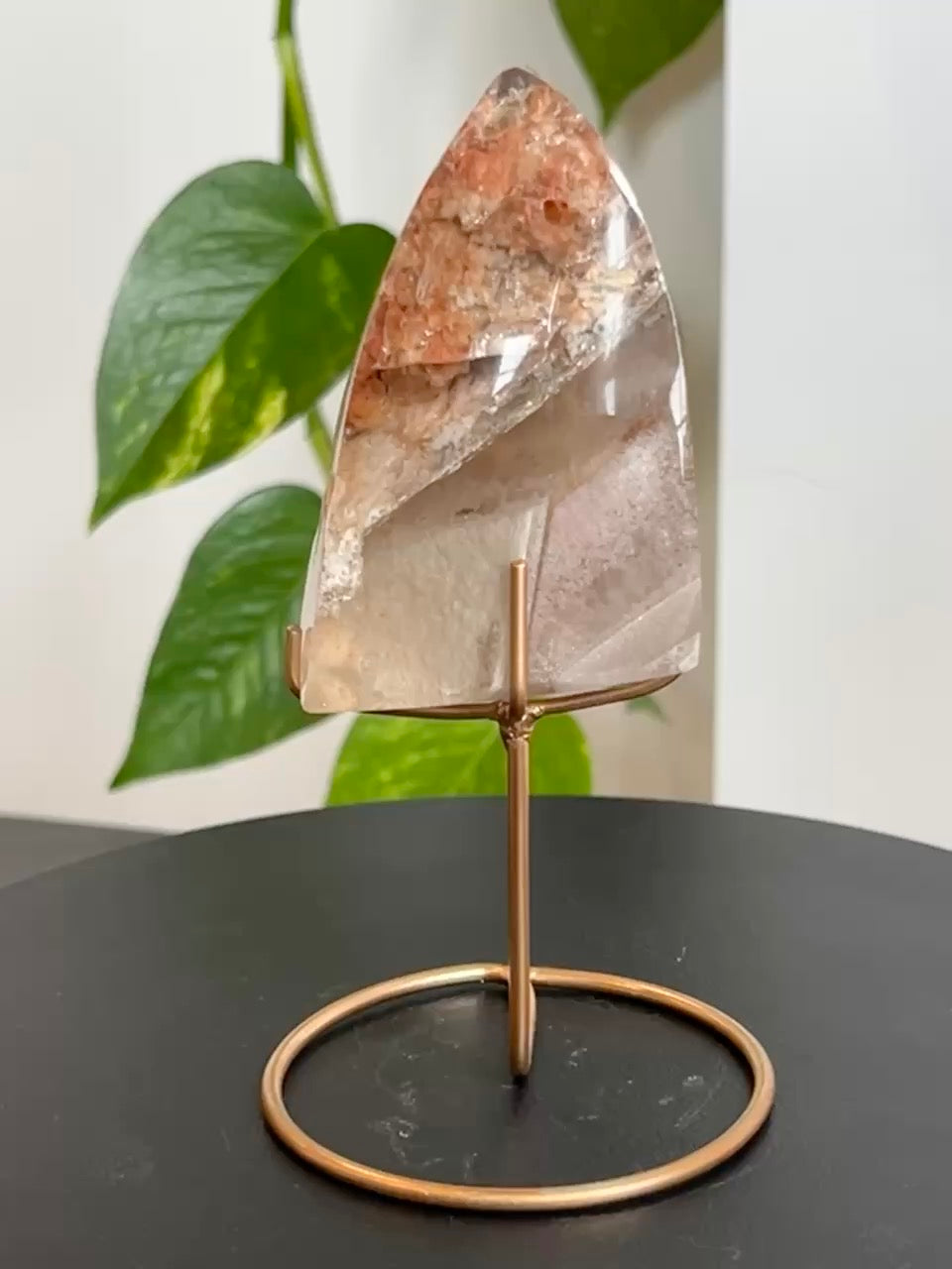 AAA Grade Garden (Lodolite) Quartz on Stand
