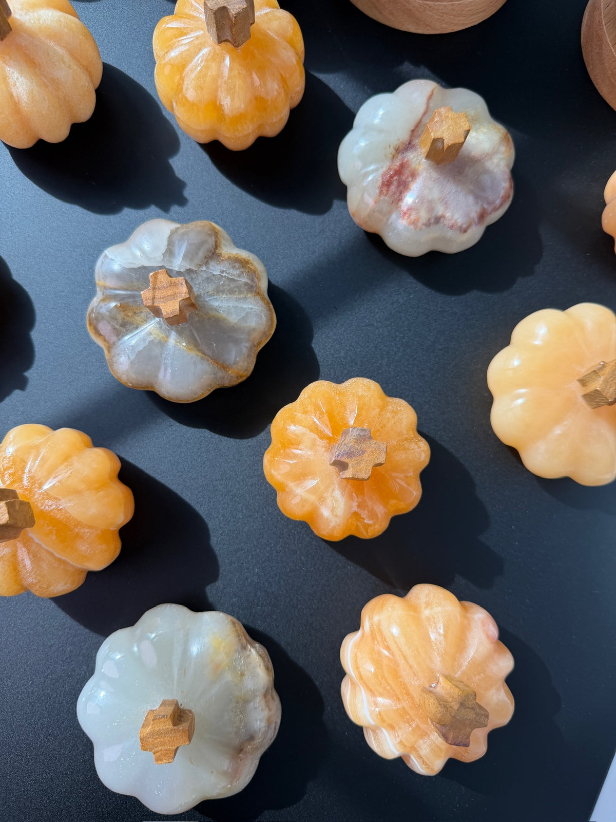 Mexican Calcite Onyx Pumpkins & Pumpkin Lamps | Hand-Carved | Quality | Fall Halloween Decor