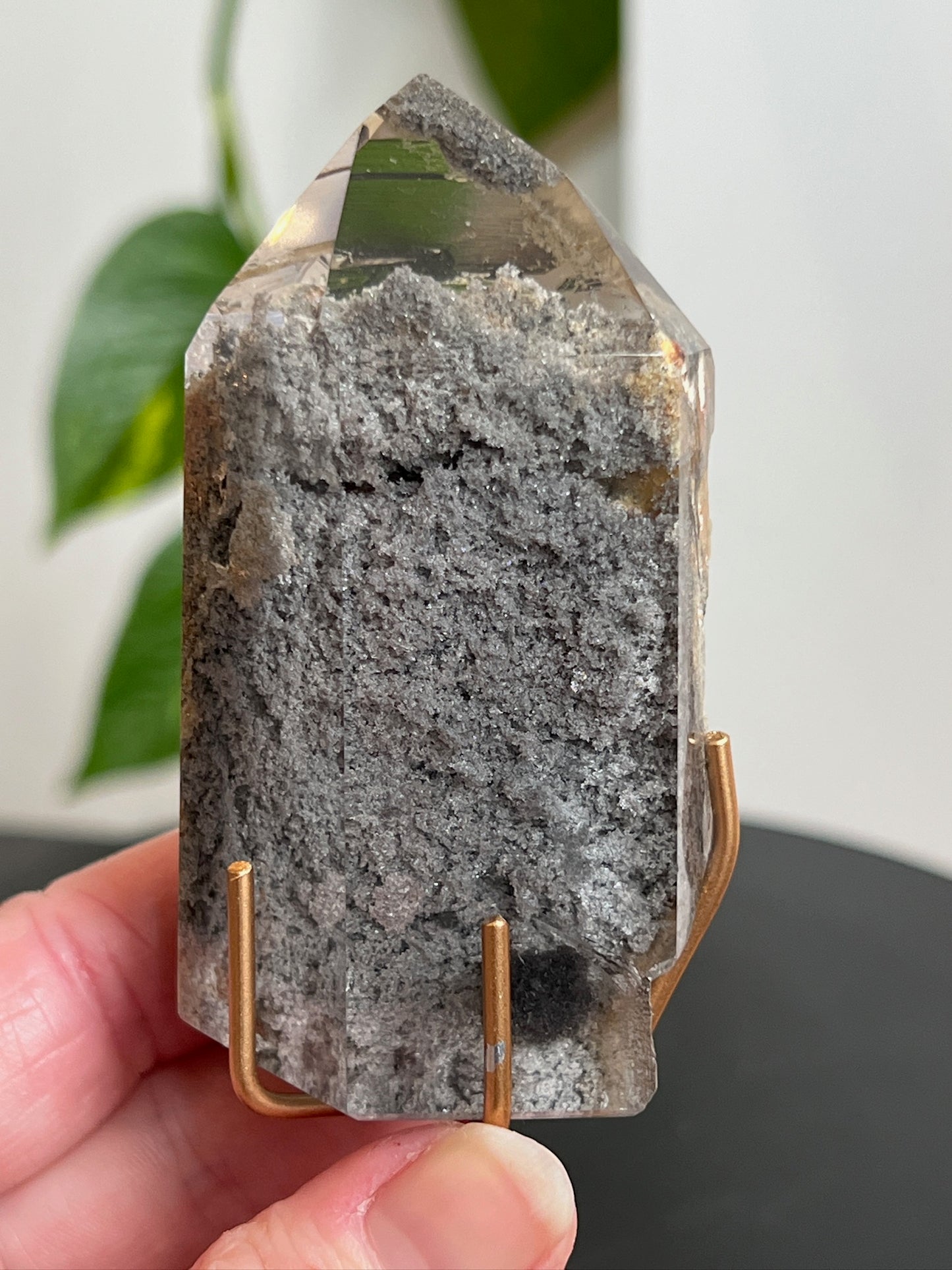 AAA Grade Garden (Lodolite) Quartz on Stand