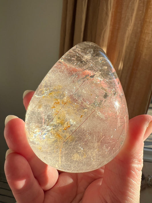 Rutilated Quartz Lens