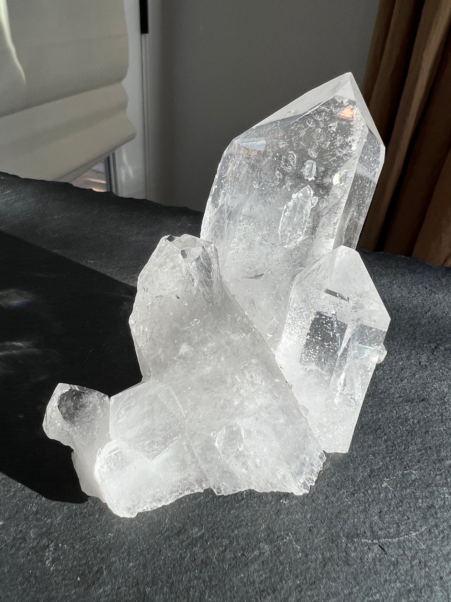 Self Standing Lemurian Quartz Cluster