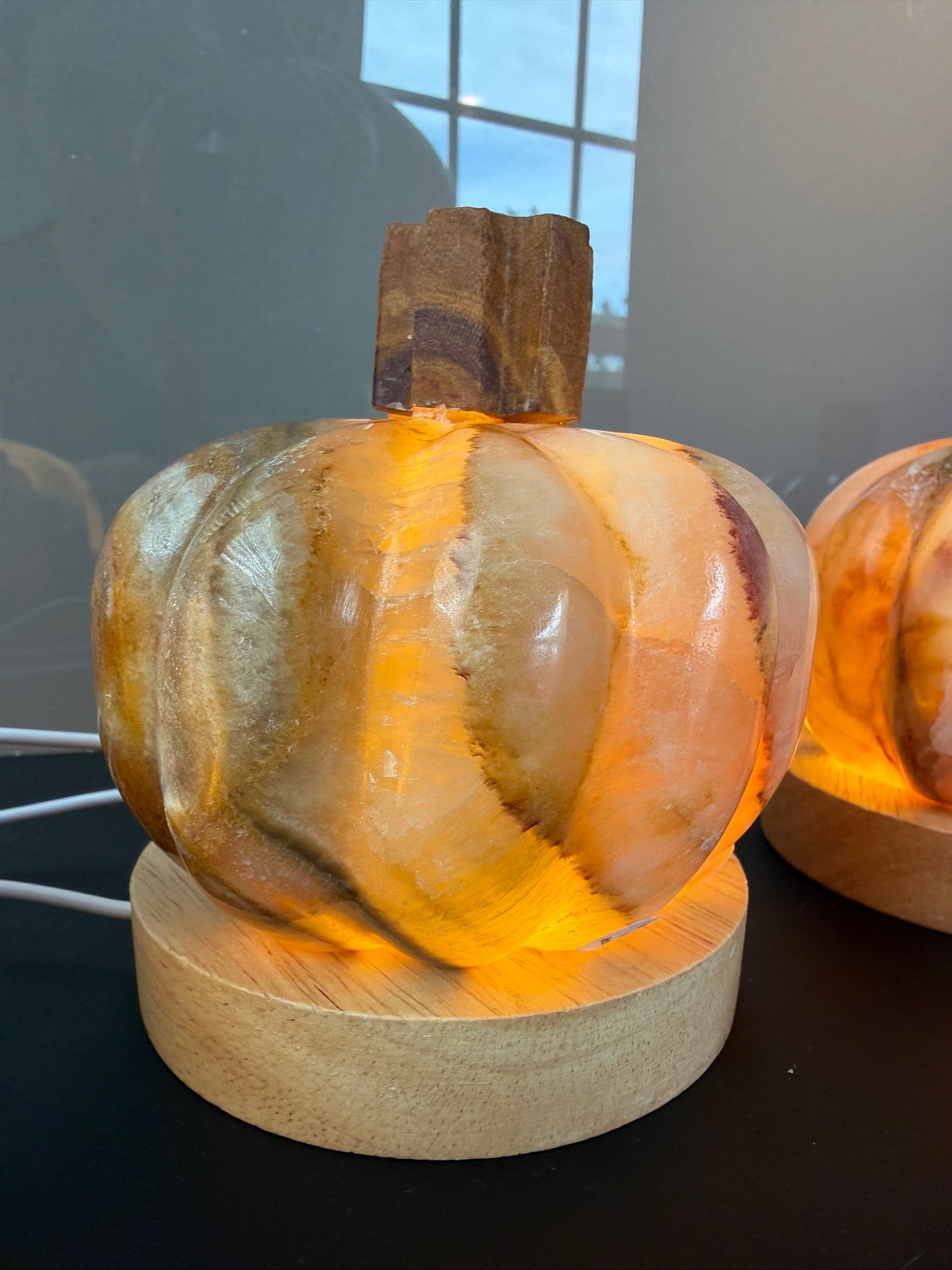 Mexican Calcite Onyx Pumpkins & Pumpkin Lamps | Hand-Carved | Quality | Fall Halloween Decor